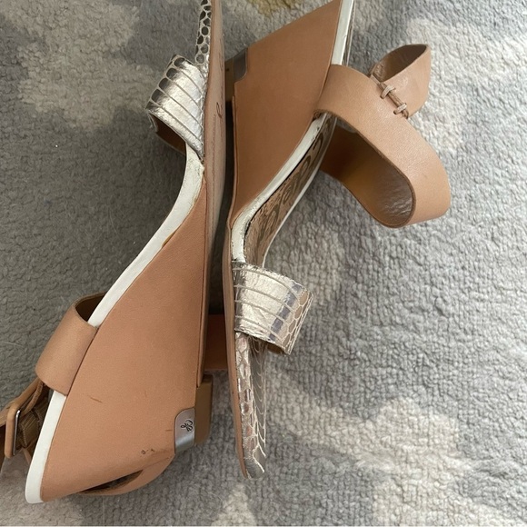 Sam Edelman Tan Leather Wedge Sandals 7.5 - Picture 5 of 12